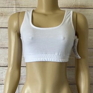 Do My Self Women White Sports Bra Size S NWT
